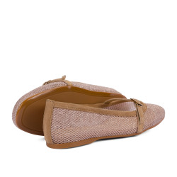 Damen Ballerinas 1369 beige kombiniert