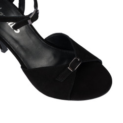 Damensandalen 1365 schwarz Velours