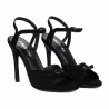 Damensandalen 1365 schwarz Velours