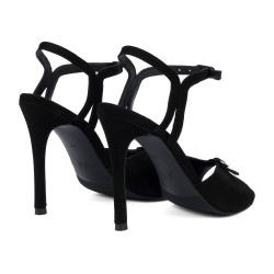 Damensandalen 1365 schwarz Velours