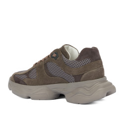 Damen-Sneaker 6102 Sand Velour kombiniert 01