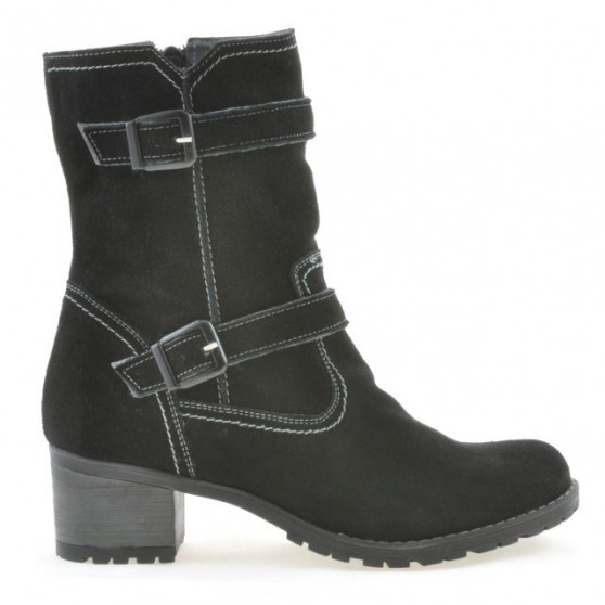 Damenstiefel 3278 Schwarz Veloursleder Damenstiefel 3278 Schwarz Veloursleder