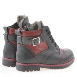 Kleinkindstiefel 21c schwarz+bordeaux