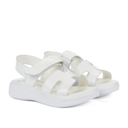 Kindersandalen 2500 weiß Lack