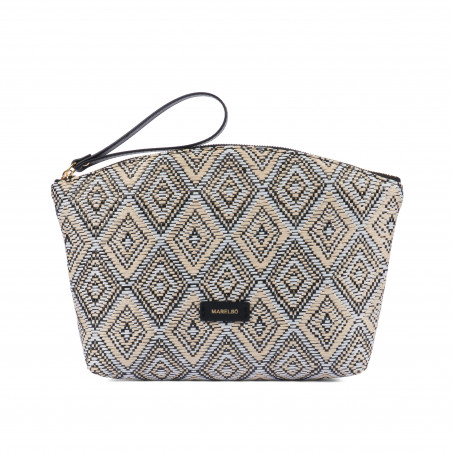 Damentasche Handtasche 213g Raffia Noir