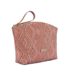 Damentasche Handtasche 213g rosa Motiv kombiniert