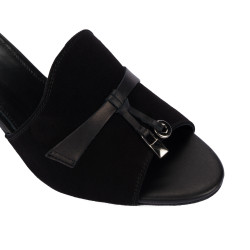 Damen Sandalen 1367 schwarz Velours