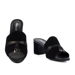 Damen Sandalen 1367 schwarz Velours
