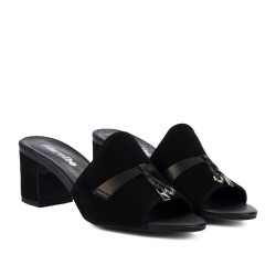 Damen Sandalen 1367 schwarz Velours