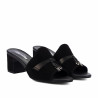 Damen Sandalen 1367 schwarz Velours
