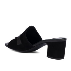Damen Sandalen 1367 schwarz Velours