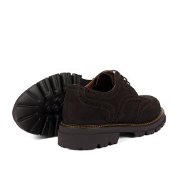 Herren Freizeitschuhe 989 Kaffee Veloursleder