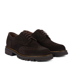 Herren Freizeitschuhe 989 Kaffee Veloursleder