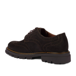 Herren Freizeitschuhe 989 Kaffee Veloursleder