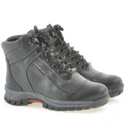 Kinderstiefel 3219 schwarz+grau