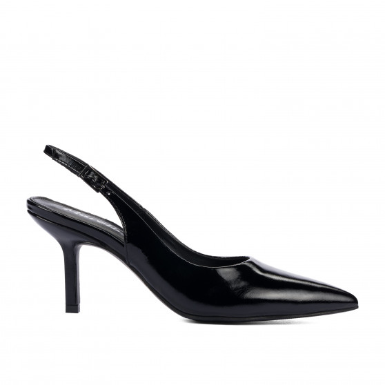 Damensandalen 1328 Lackschwarz