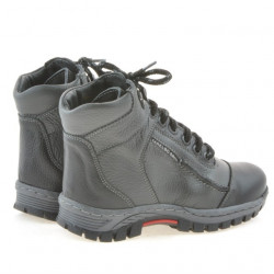 Kinderstiefel 3219 schwarz+grau
