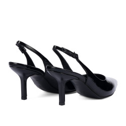 Damensandalen 1328 Lackschwarz