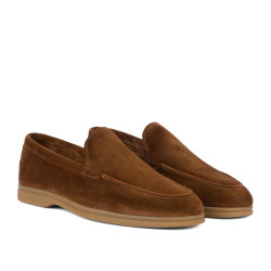 Herren Mokassins 980 braun Veloursleder