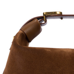Damentasche Hand 037g Wildleder Braun