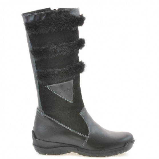 Kinderstiefel 3205 schwarz kombiniert Kinderstiefel 3205 schwarz kombiniert