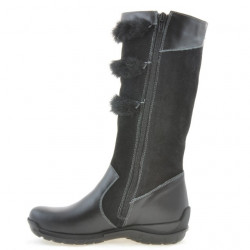Kinderstiefel 3205 schwarz kombiniert