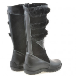 Kinderstiefel 3205 schwarz kombiniert