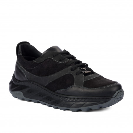 Herrenschuhe casual/sport 996 schwarz Velours kombiniert