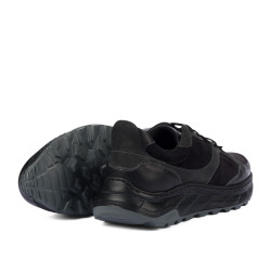 Herrenschuhe casual/sport 996 schwarz Velours kombiniert