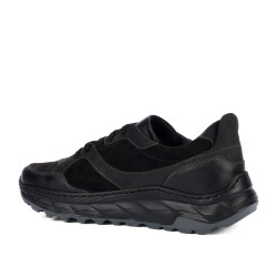 Herrenschuhe casual/sport 996 schwarz Velours kombiniert