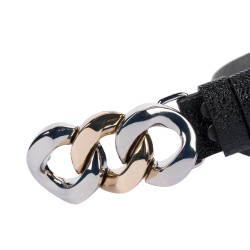 Damen Gürtel 47m Schwarz Stampato