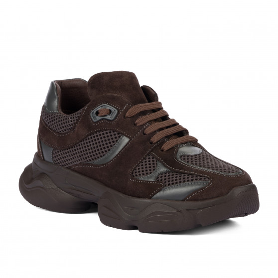 Damensportschuhe 6102 Schokolade kombiniert
