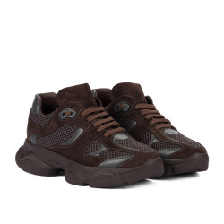 Damensportschuhe 6102 Schokolade kombiniert