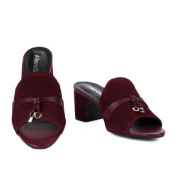 Damen Sandalen 1367 bordeaux Velours