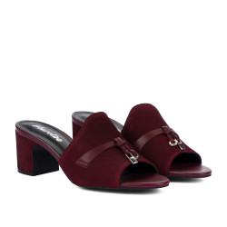 Damen Sandalen 1367 bordeaux Velours