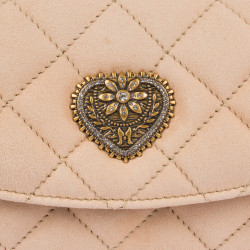 Damenschultertasche 048g Nubukleder Nude