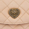 Damenschultertasche 048g Nubukleder Nude