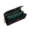 Damentasche Schultertasche 048g schwarzes Veloursleder