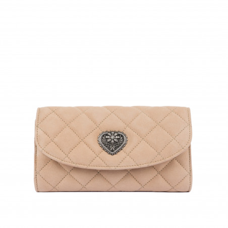Damentasche zum Umhängen 048g 01 Wildleder Nude