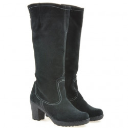 Damenstiefel 3258 schwarz Velours