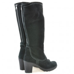 Damenstiefel 3258 schwarz Velours