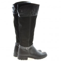 Damenstiefel 3225 schwarz kombiniert
