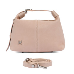 Handtasche Damen 037-1g 01 Wildleder Nude