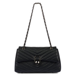 Damenschultertasche 052g 01 schwarz