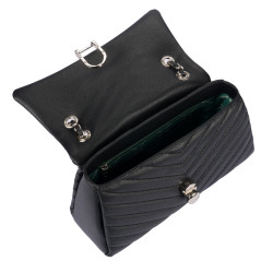 Damenschultertasche 052g 01 schwarz