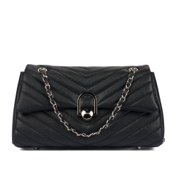 Damenschultertasche 052g 01 schwarz