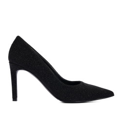 Elegante Damenschuhe 1366 in Schwarz Velours Perlmutt