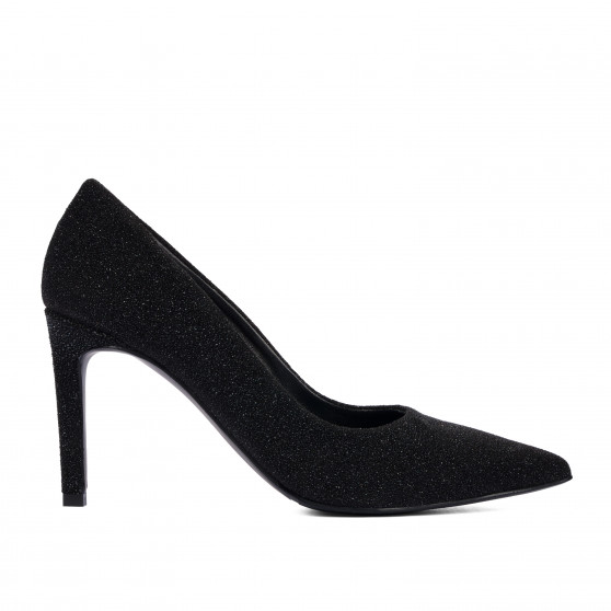 Elegante Damenschuhe 1366 in Schwarz Velours Perlmutt