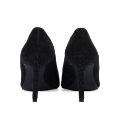 Elegante Damenschuhe 1366 in Schwarz Velours Perlmutt