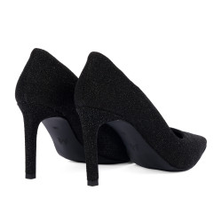 Elegante Damenschuhe 1366 in Schwarz Velours Perlmutt